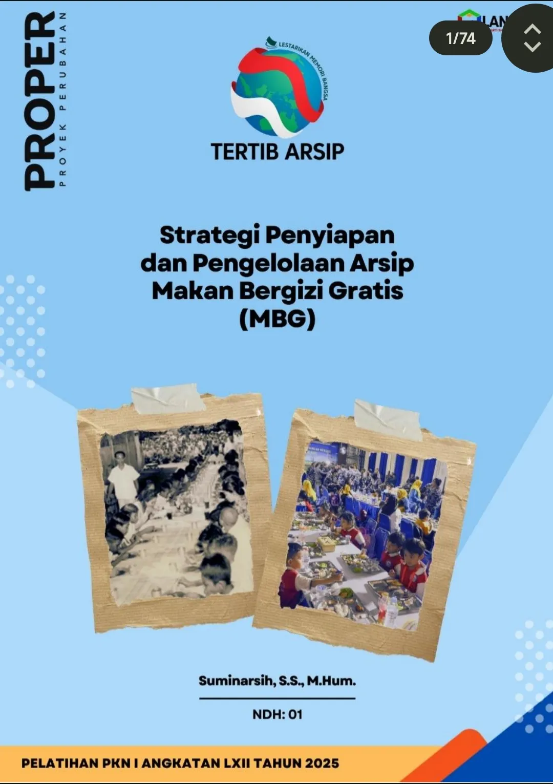 Cover Penyiapan dan  Pengelolaan Arsip MBG / SuminarsihSuminarsih