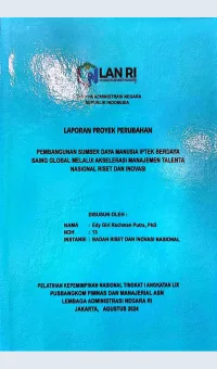 Pembangunan Sumber Daya Manusia IPTEK Berdaya Saing Global Melalui Akselerasi Manajemen Talenta Nasional Riset Dan Inovasi / Edy Giri Rachman Putra